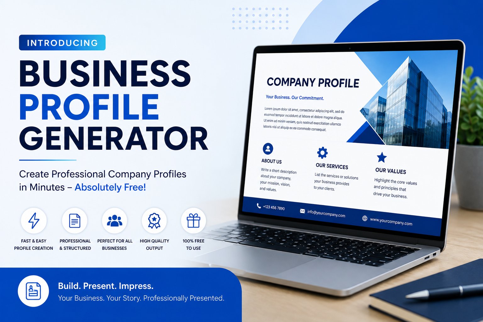 Introducing the Ravionce Business Profile Generator: Create Professional Company Profiles in Minutes