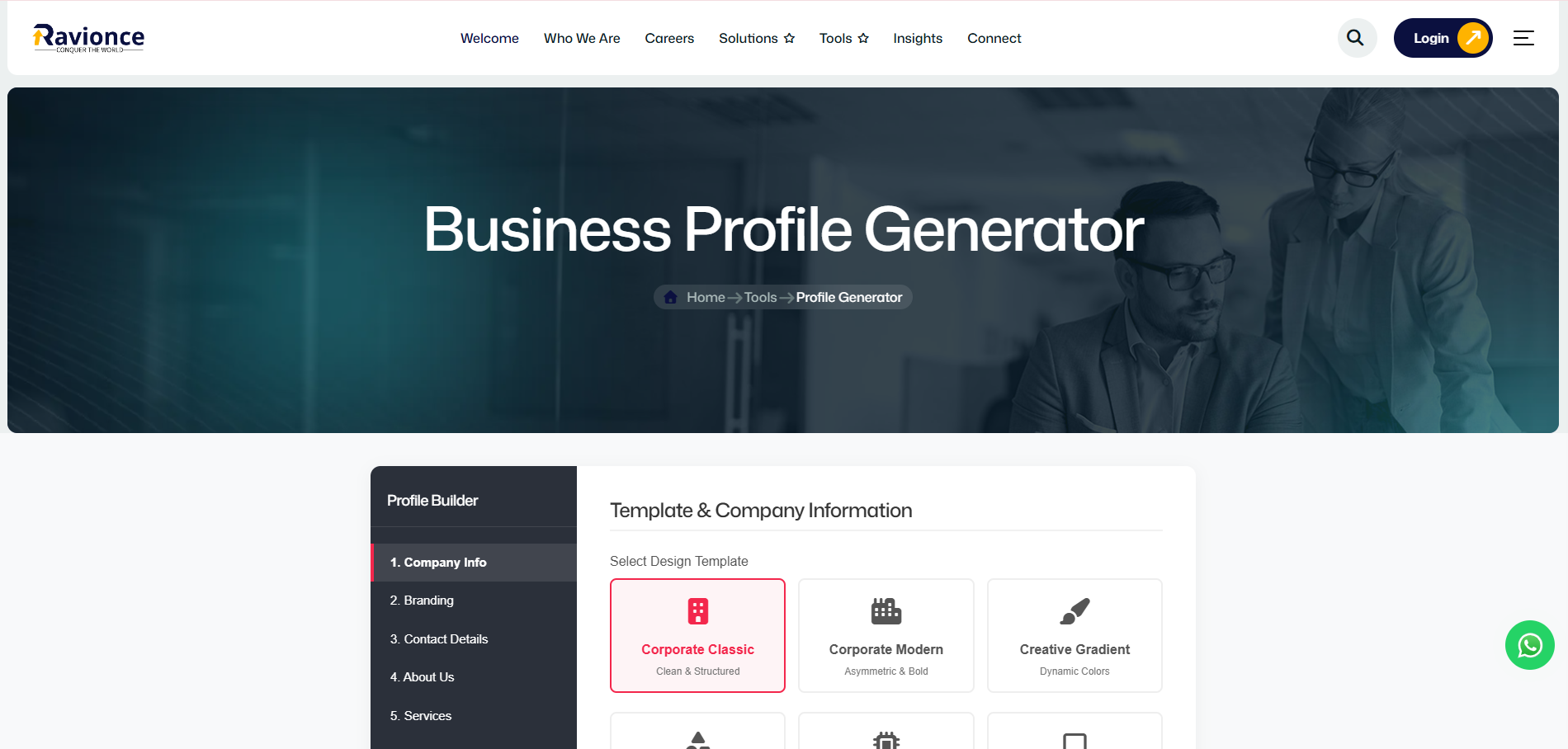 Introducing the Ravionce Business Profile Generator: Create Professional Company Profiles in Minutes