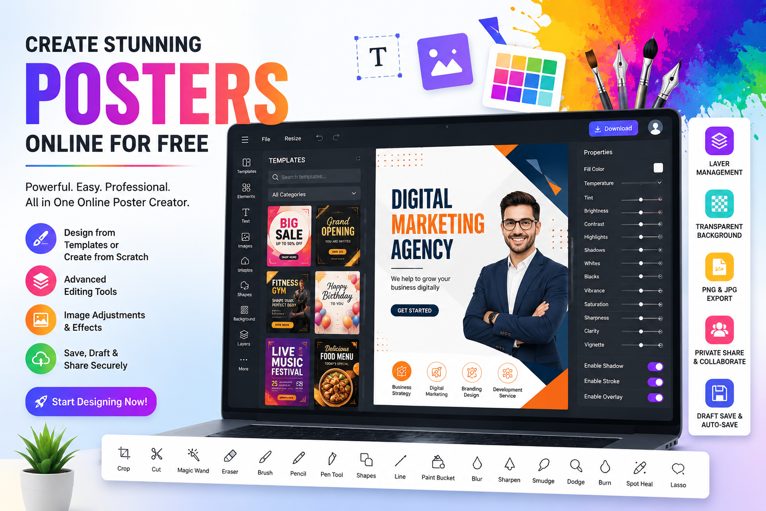 Ravionce Poster Creator – Design Professional Posters Online for Free