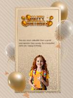Happy Birthday Little Girl - Golden2