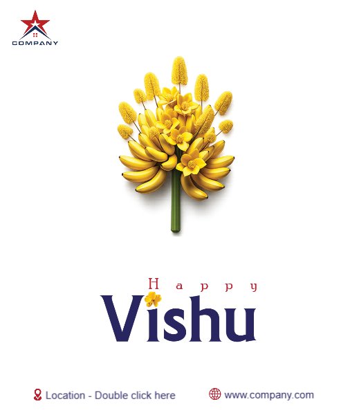 Vishu Poster - Blue Red