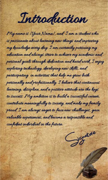 Introduction Letter