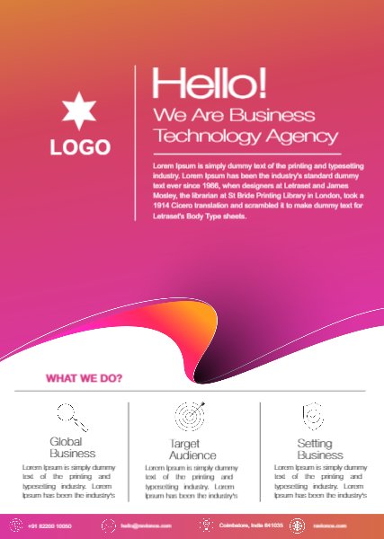 Business flyer a4 flyer poster brochure design template.