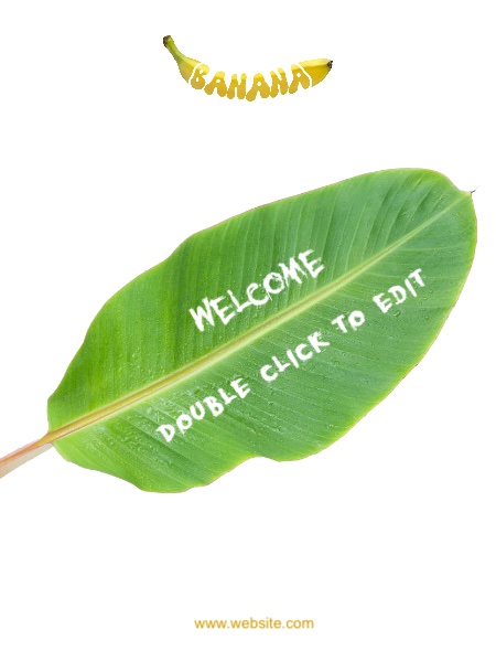 Welcome banana leaf yellow green