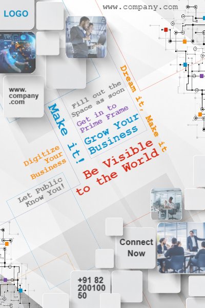 Technology Poster Digitize Grow IT template