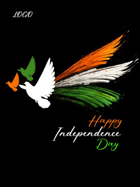 Independence day Indian poster Republic day birds of peace