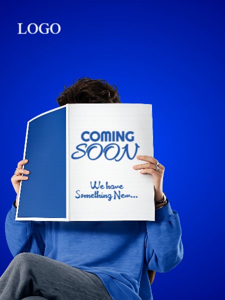 Coming Soon Book Blue White