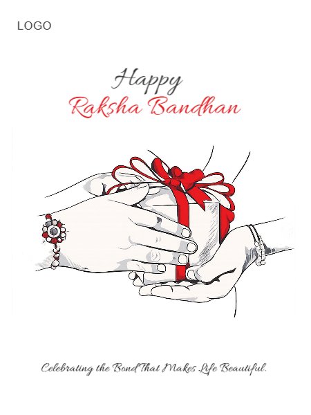 Happy Raksha Bandhan celebration poster