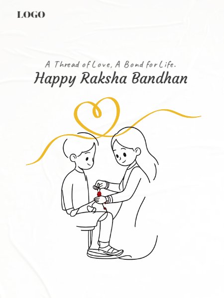 Raksha Bandhan Festival Poster white background