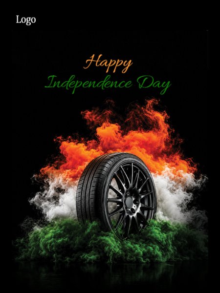 Indian Independence day poster  black background