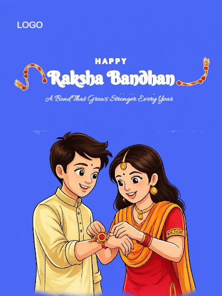Happy Raksha Bandhan celebration poster