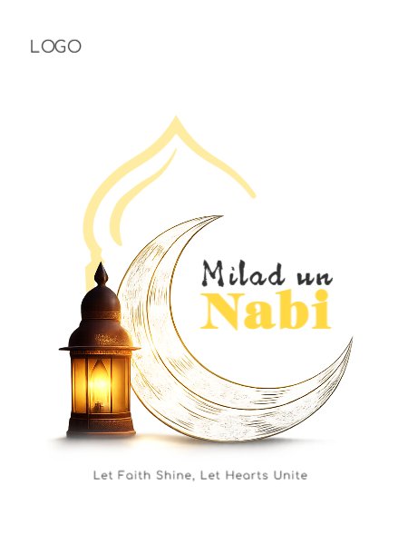 Milad un Nabi Mubarak Poster  background white