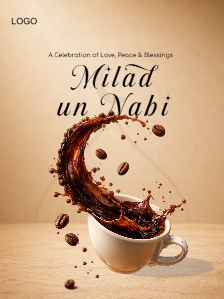 Milad un Nabi Coffee Splash Poster