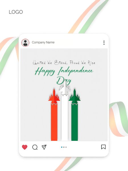 Happy  Independence Day  scoial media poster