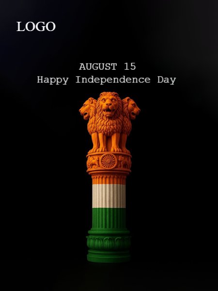 happy independence day black templated