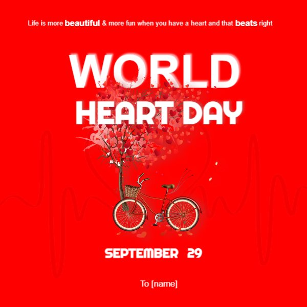 WORLD HEART DAY RED CYCLE