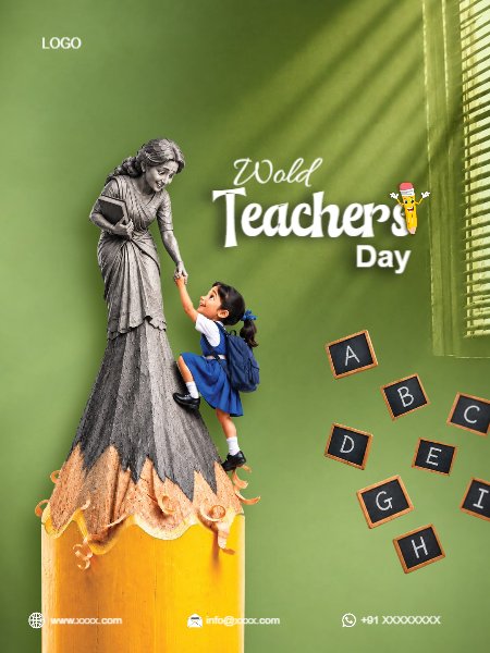 happy World Teachers Day Teacher Student Pencil