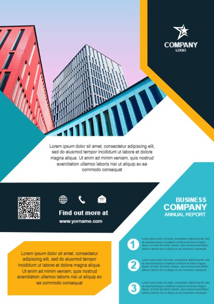 Business Template Flair black yellow siyan